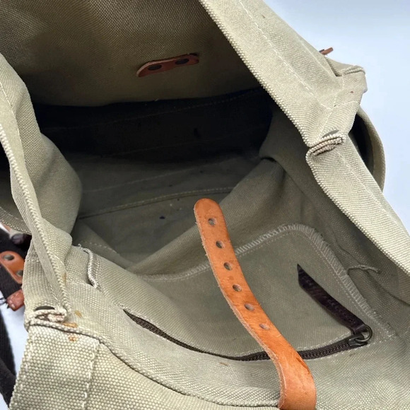 Will Leather Goods River Dome Rucksack Backpack Canvas Leather Multi Color - Picture 13 of 16